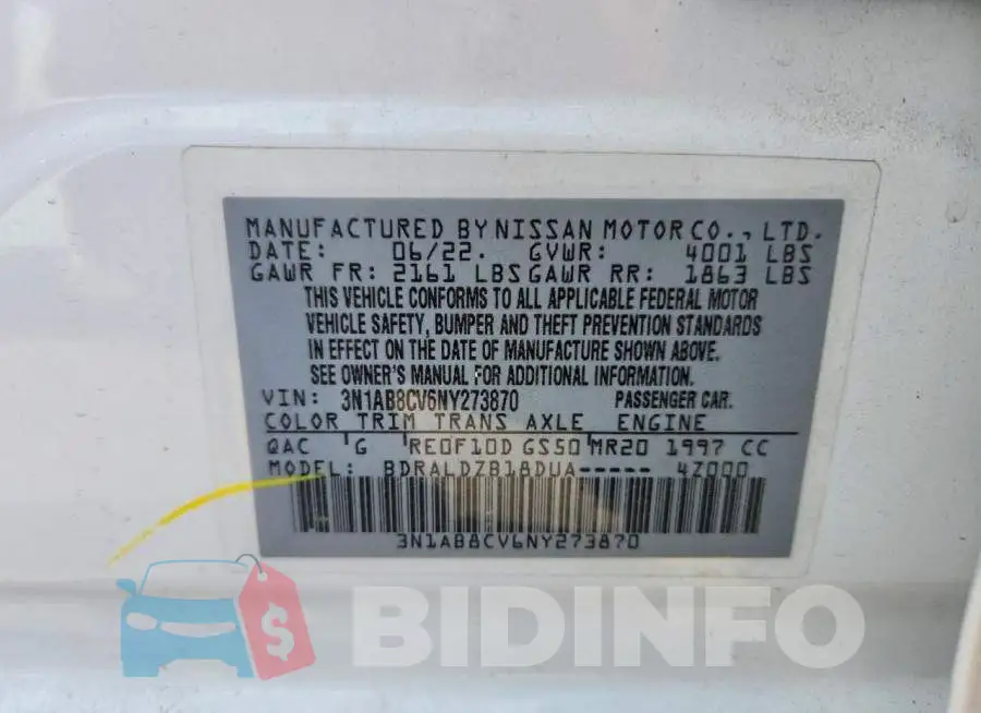 3N1AB8CV6NY273870 Photo# 12