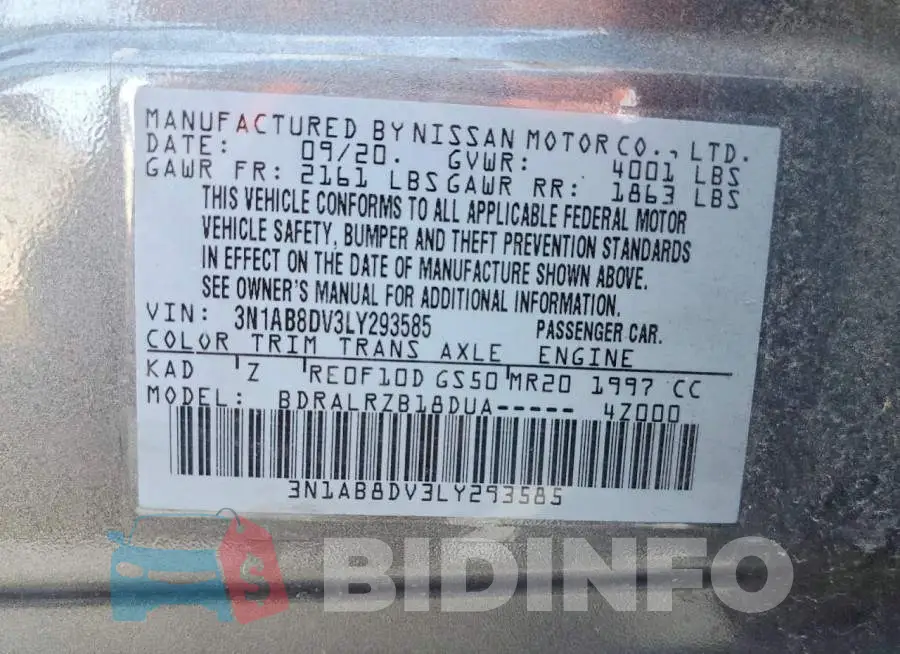 3N1AB8DV3LY293585 Photo# 13