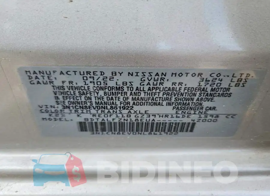 3N1CN8EV0NL861922 Photo# 12