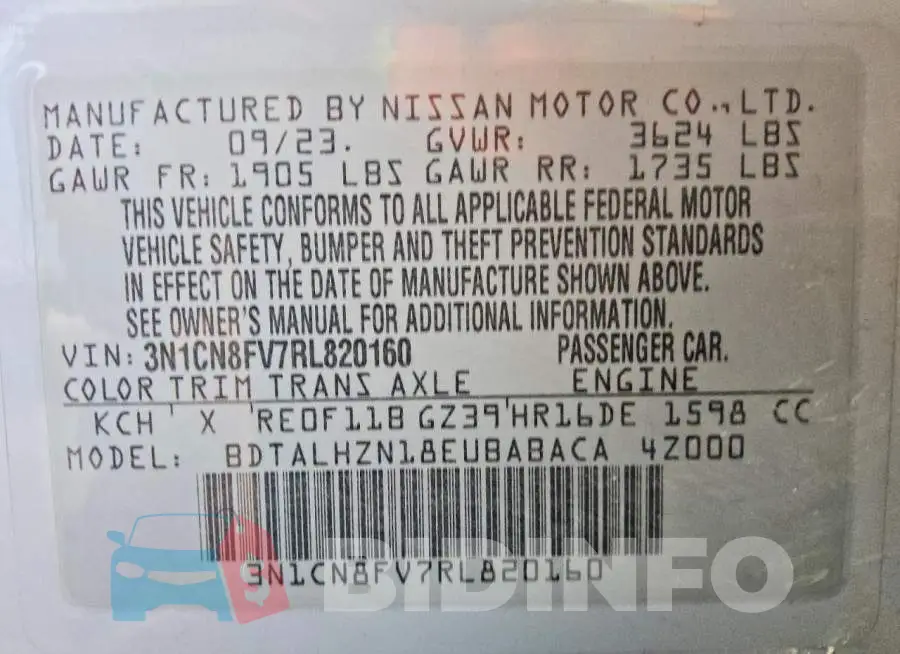 3N1CN8FV7RL820160 Photo# 12