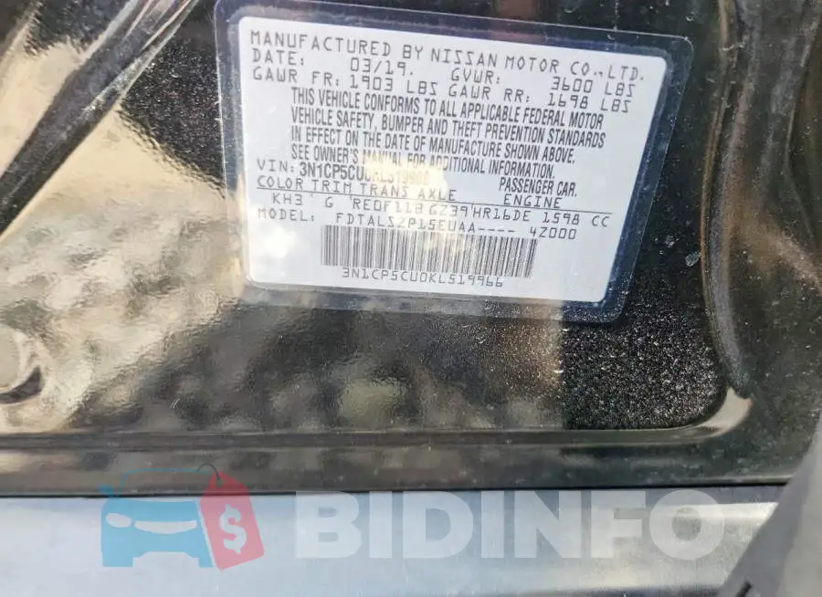3N1CP5CU0KL519966 Photo# 13