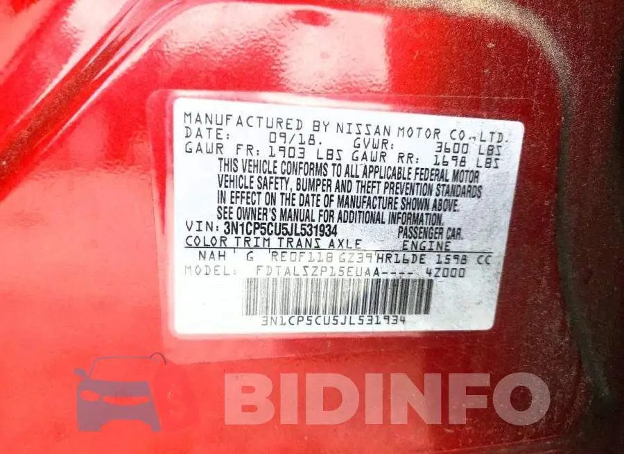 3N1CP5CU5JL531934 Photo# 14