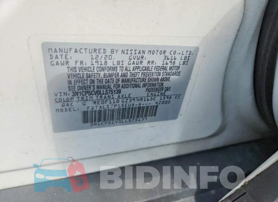 3N1CP5CV0LL575139 Photo# 12