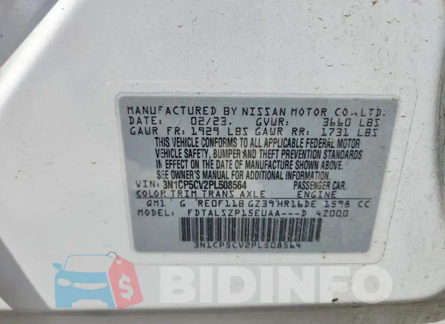 3N1CP5CV2PL508564 Photo# 14
