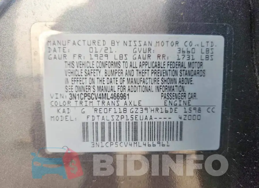 3N1CP5CV4ML466961 Photo# 12