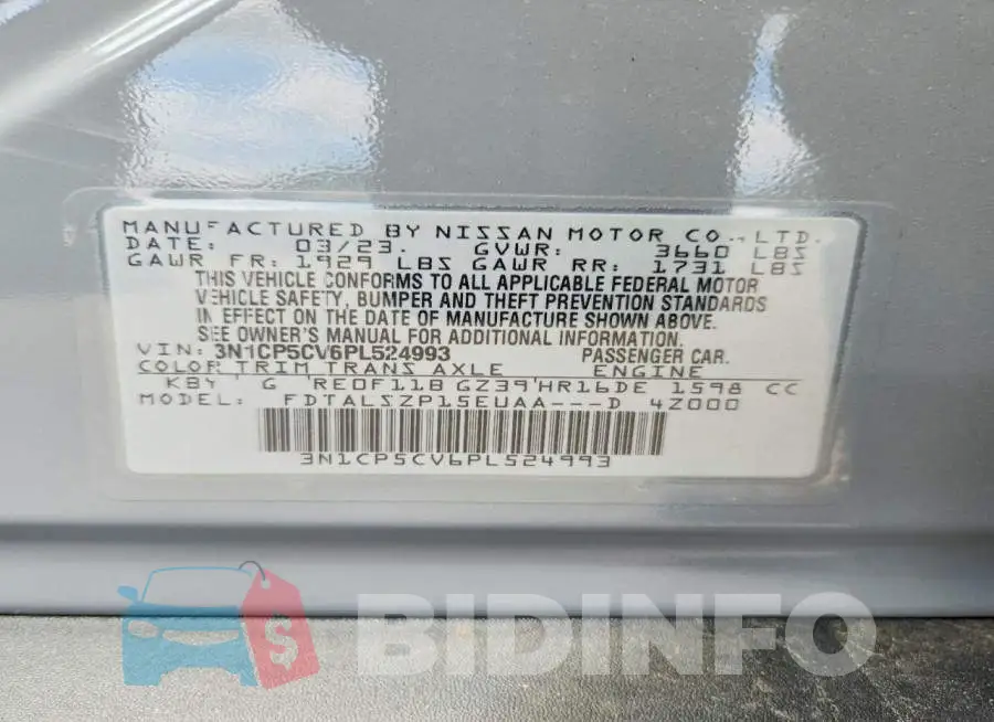 3N1CP5CV6PL524993 Photo# 13