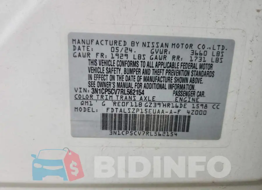 3N1CP5CV7RL562154 Photo# 13