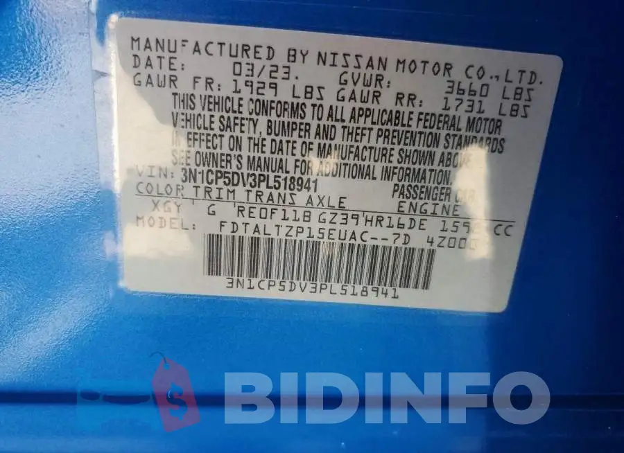 3N1CP5DV3PL518941 Photo# 13