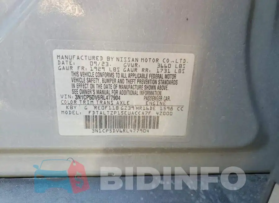 3N1CP5DV6RL477904 Photo# 13