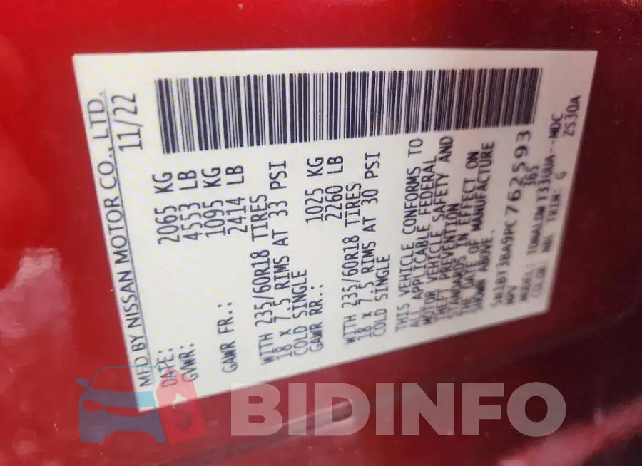 5N1BT3BA9PC762593 Photo# 13