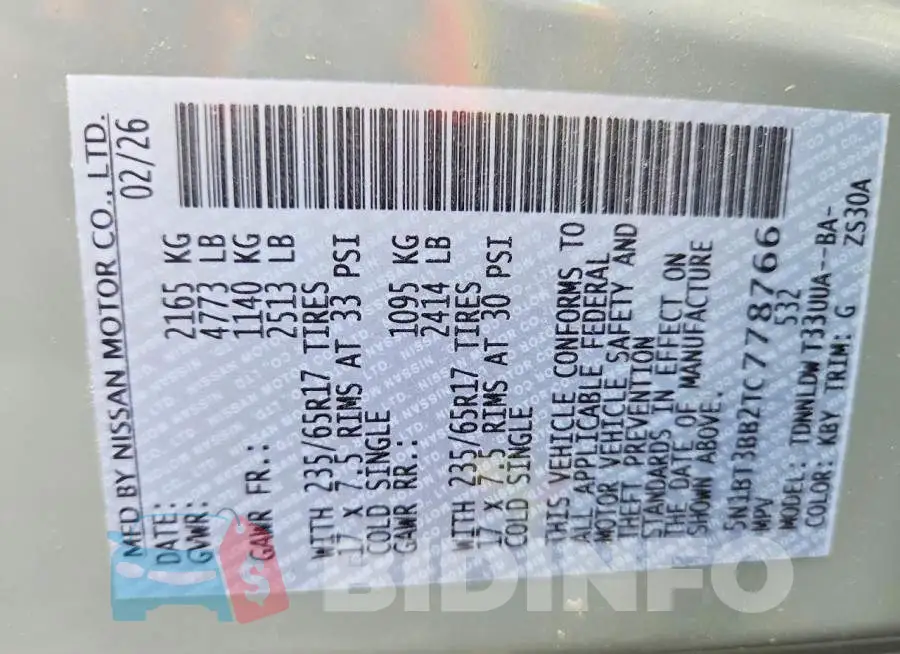 5N1BT3BB2TC778766 Photo# 13