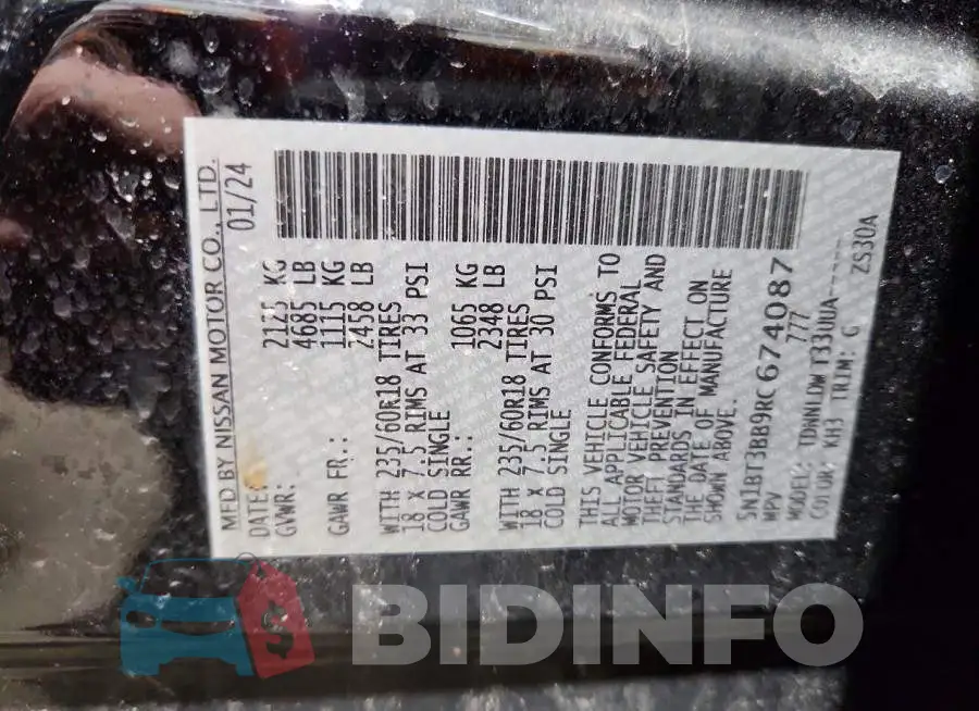 5N1BT3BB9RC674087 Photo# 13