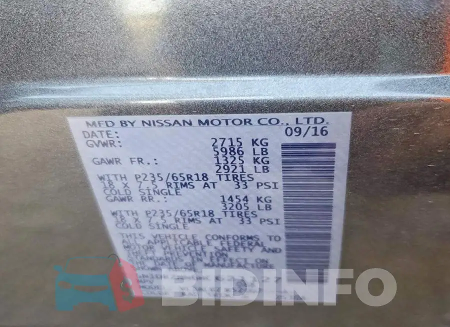 5N1DR2MN6HC621127 Photo# 13