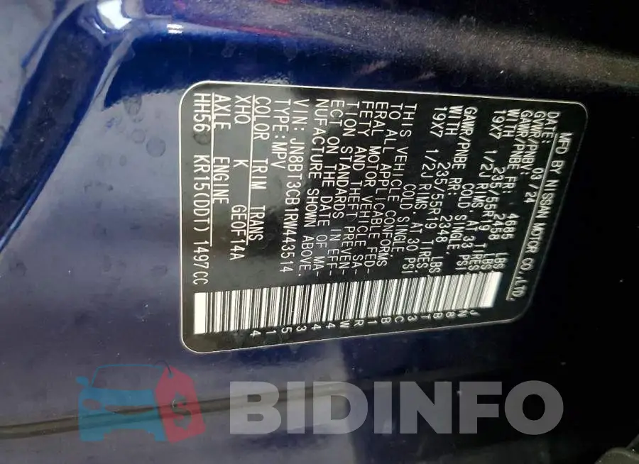 JN8BT3CB1RW443514 Photo# 13