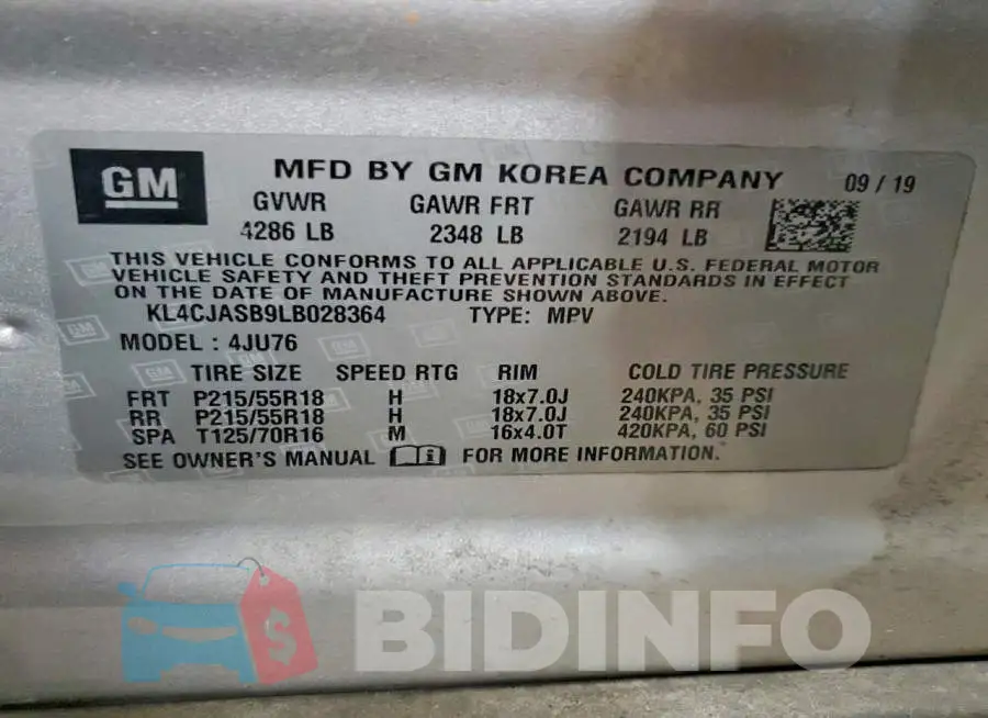KL4CJASB9LB028364 Photo# 13