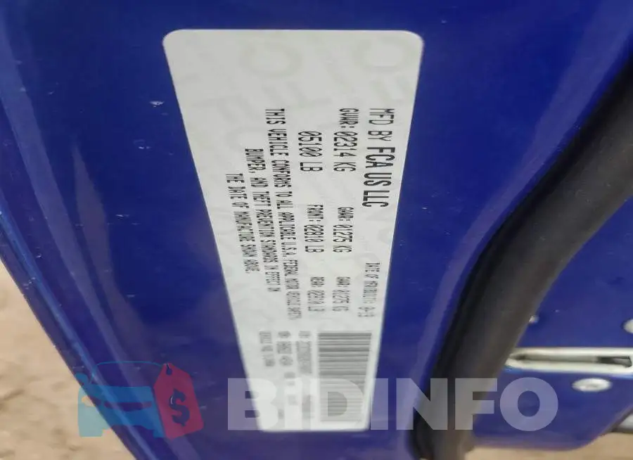 2C3CDXBG2KH700707 Photo# 12