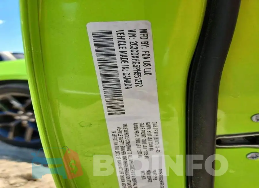 2C3CDXHG5PH551272 Photo# 13