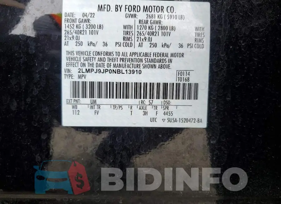 2LMPJ9JP0NBL13910 Photo# 14