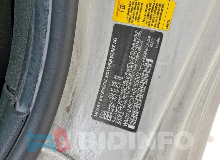 WMWXM9C3XH2F66003 Photo# 13