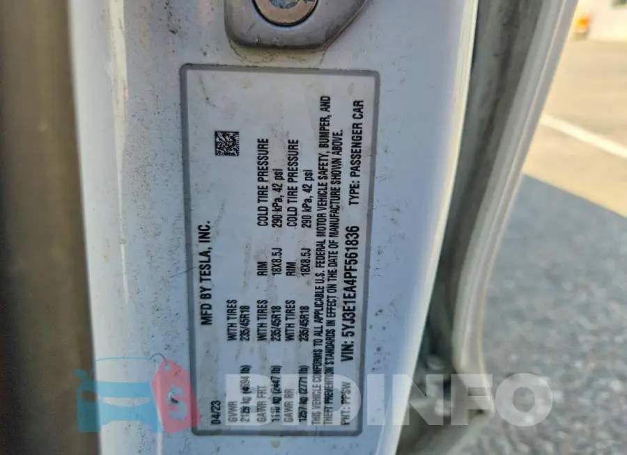 5YJ3E1EA4PF561836 Photo# 12