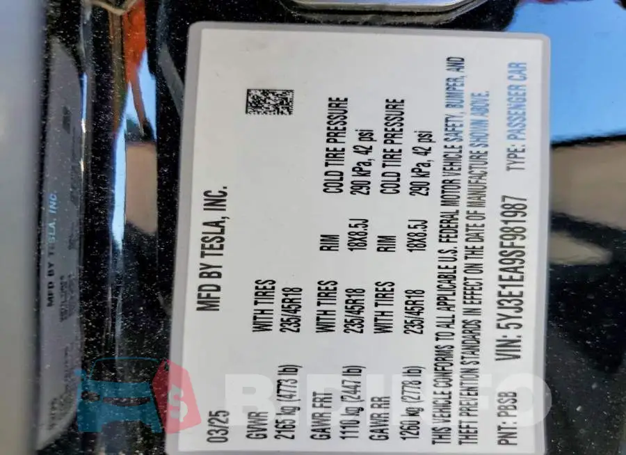 5YJ3E1EA9SF981987 Photo# 12