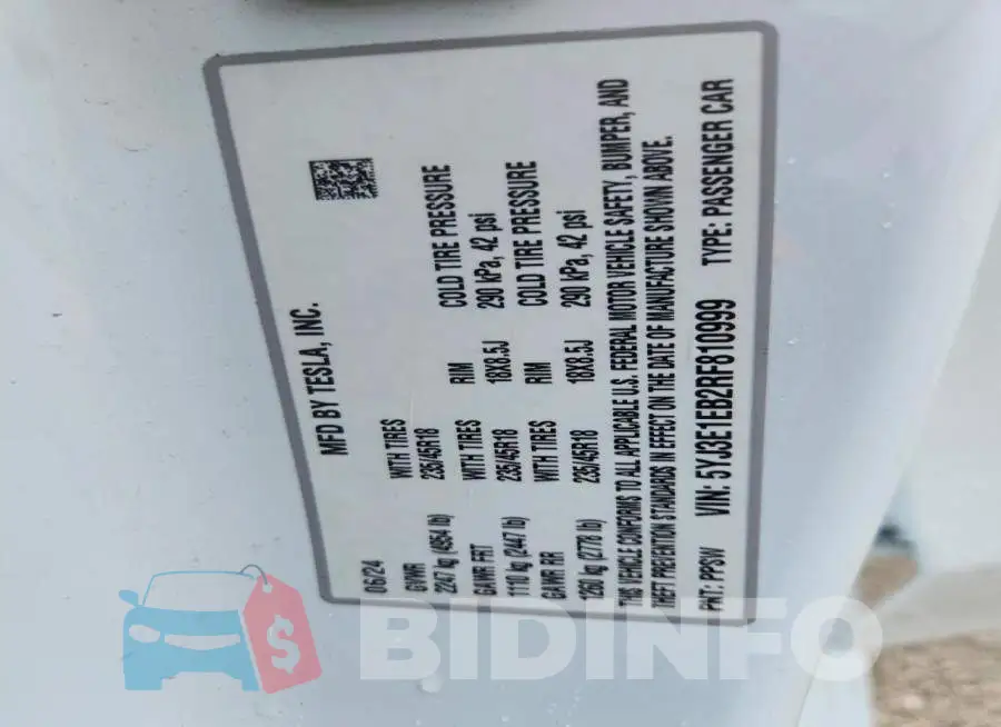 5YJ3E1EB2RF810999 Photo# 12