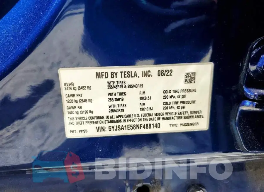 5YJSA1E58NF488140 Photo# 13