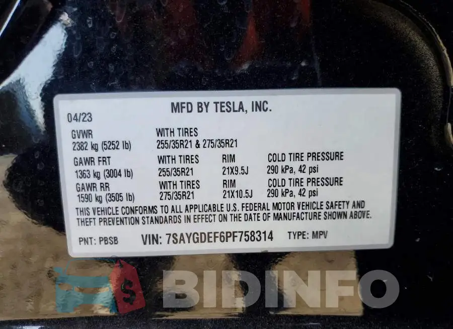 7SAYGDEF6PF758314 Photo# 14