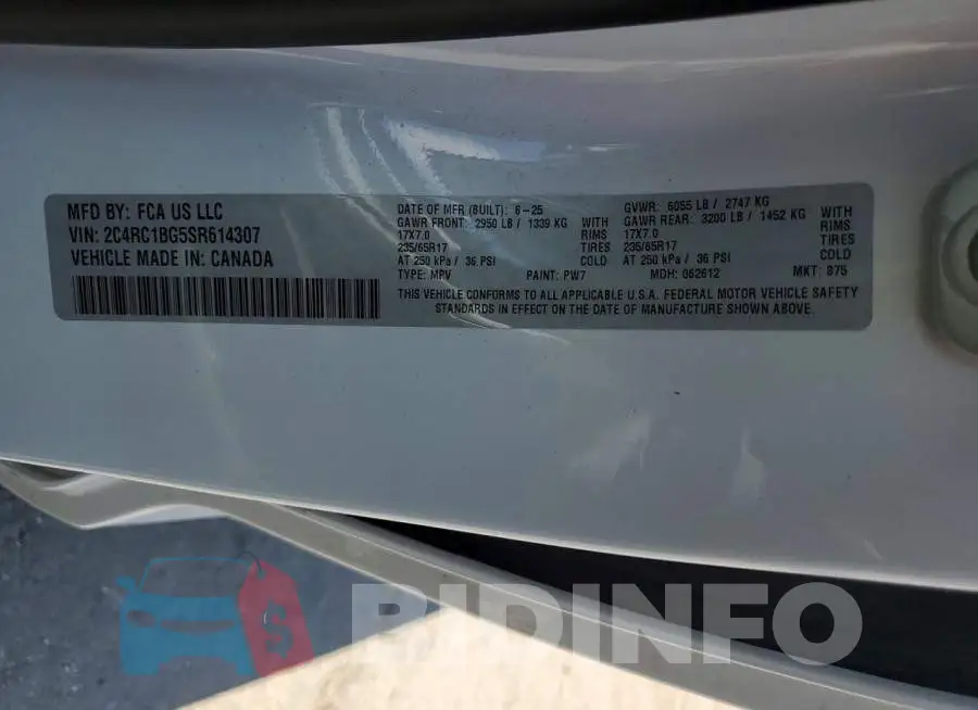 2C4RC1BG5SR614307 Photo# 13