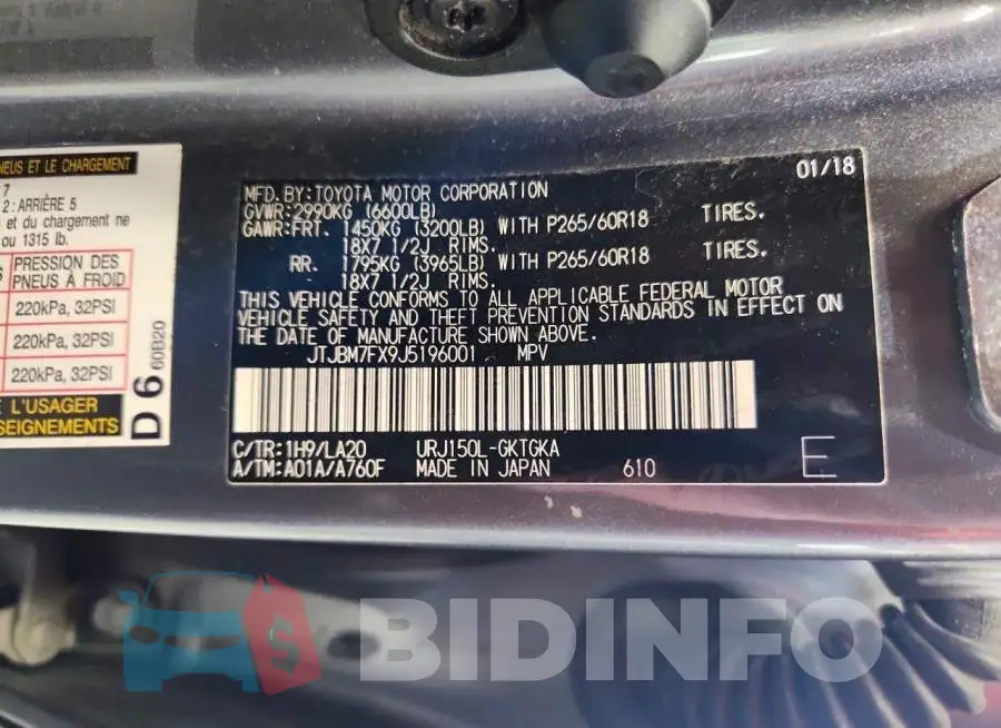 JTJBM7FX9J5196001 Photo# 13