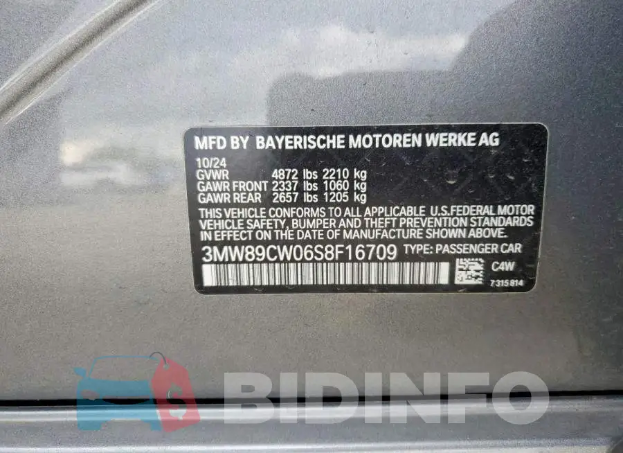 3MW89CW06S8F16709 Photo# 12