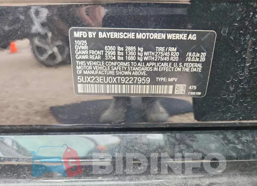 5UX23EU0XT9227959 Photo# 13