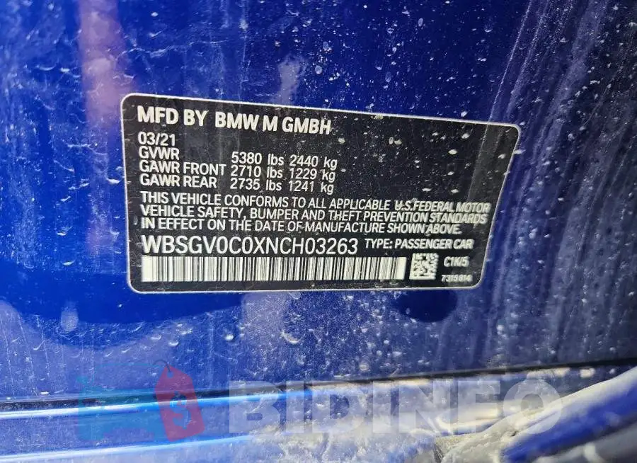 WBSGV0C0XNCH03263 Photo# 12