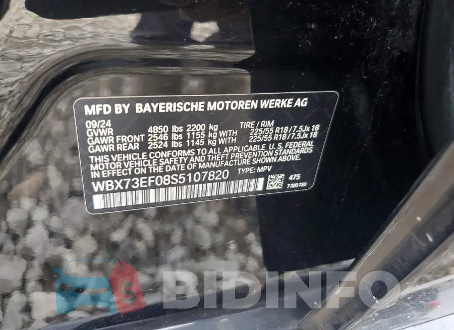 WBX73EF08S5107820 Photo# 12