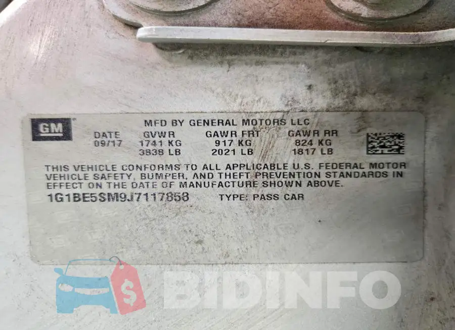 1G1BE5SM9J7117858 Photo# 12