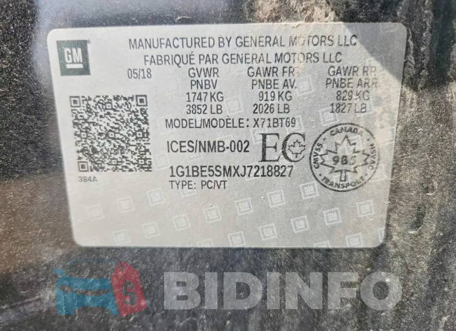 1G1BE5SMXJ7218827 Photo# 12