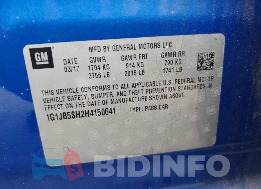 1G1JB5SH2H4150641 Photo# 12