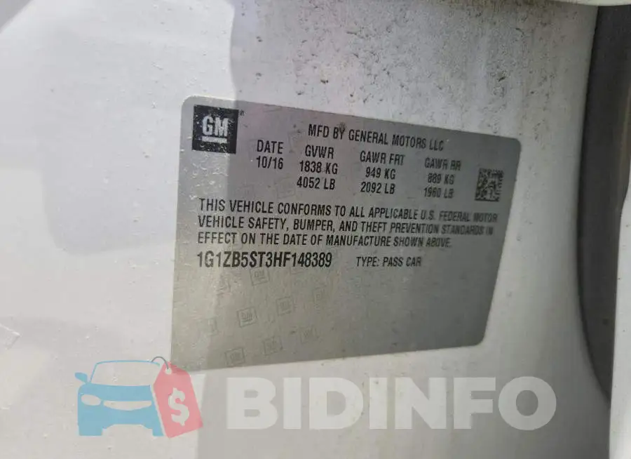 1G1ZB5ST3HF148389 Photo# 12