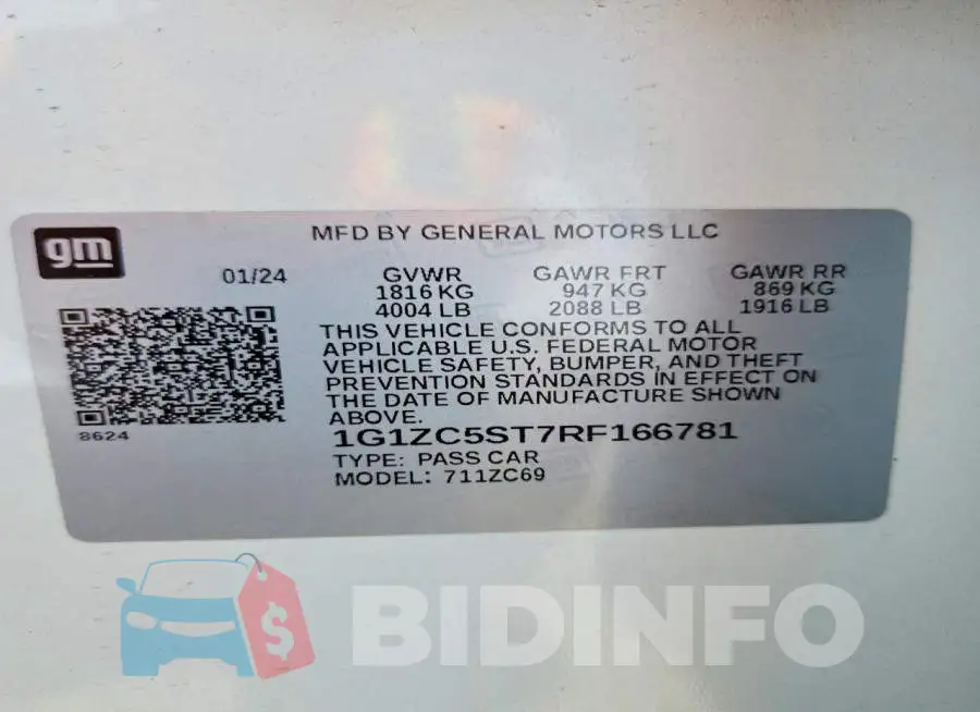 1G1ZC5ST7RF166781 Photo# 12