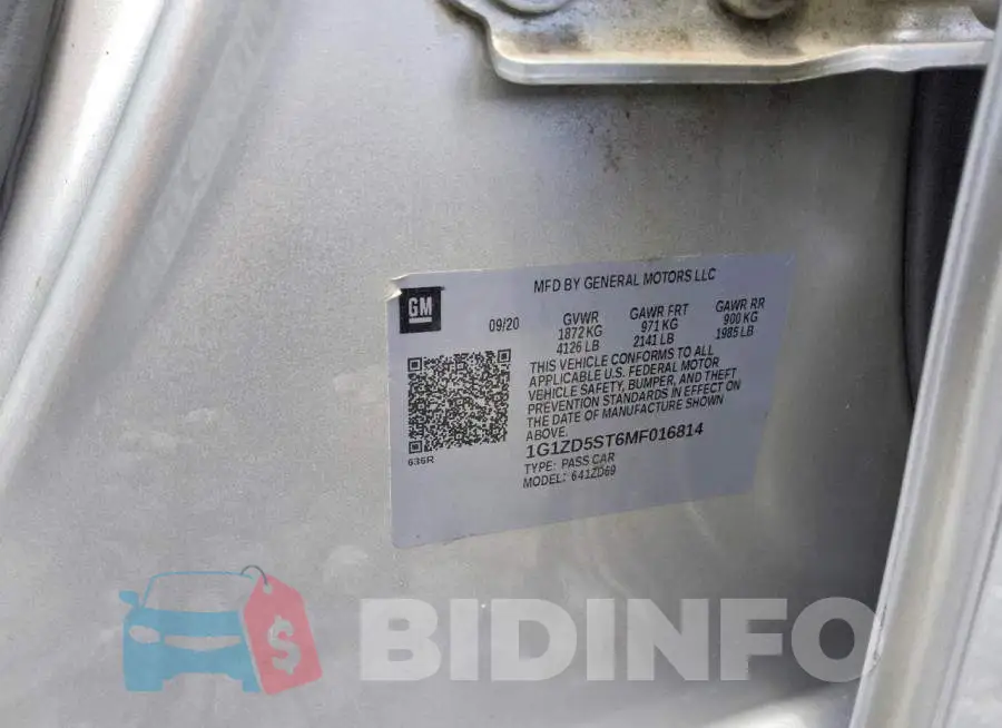 1G1ZD5ST6MF016814 Photo# 12