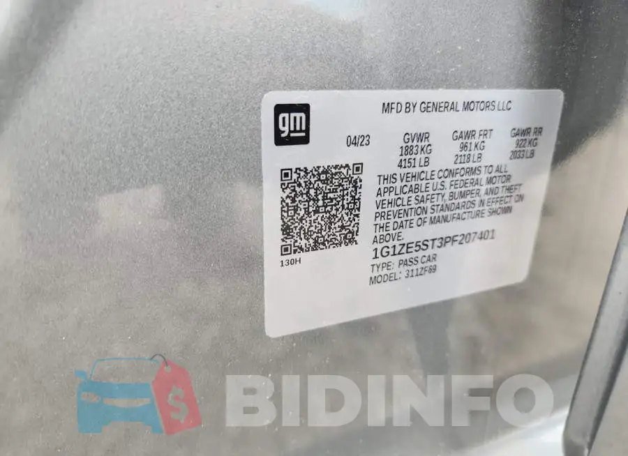 1G1ZE5ST3PF207401 Photo# 12