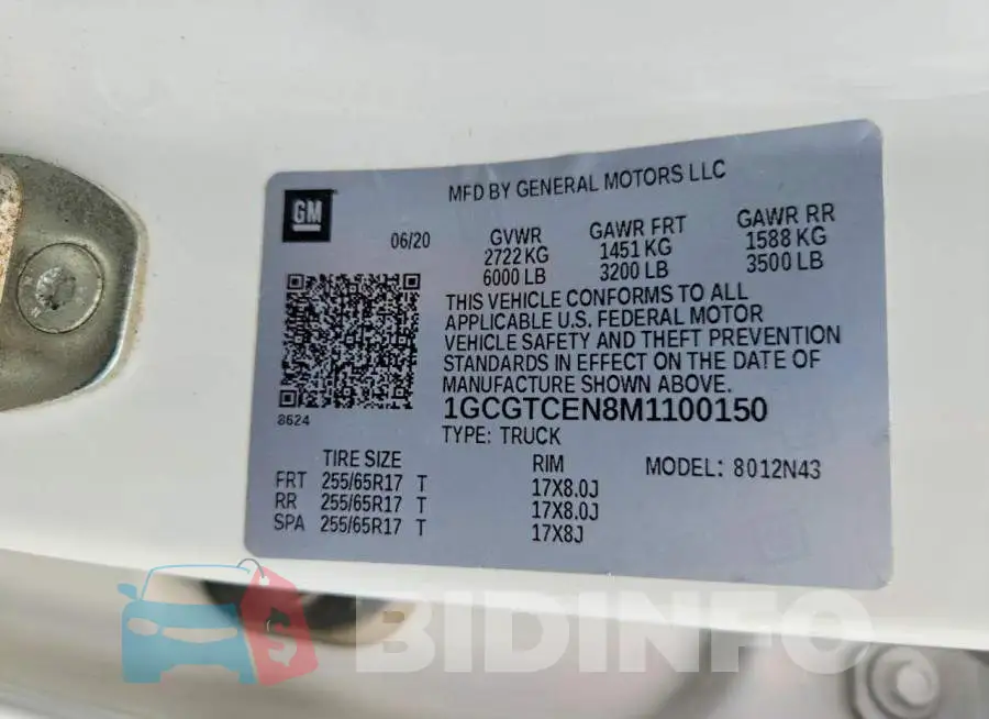 1GCGTCEN8M1100150 Photo# 12