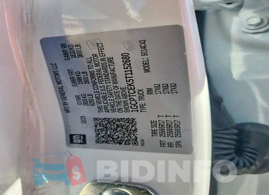 1GCPTCEK5T1152680 Photo# 13