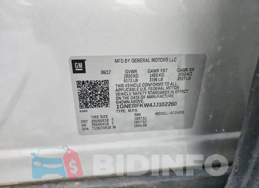 1GNERFKW4JJ102260 Photo# 13
