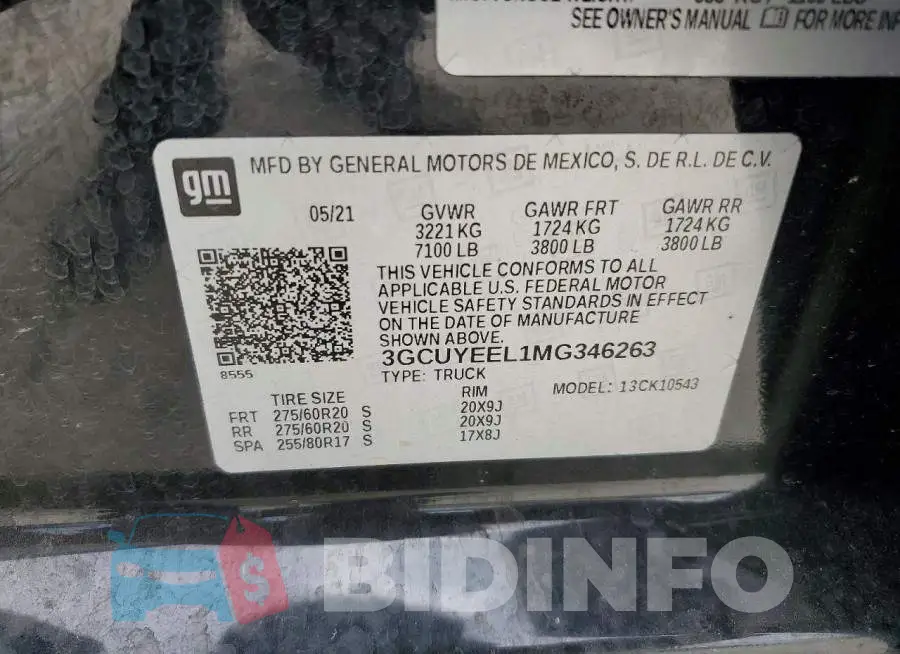 3GCUYEEL1MG346263 Photo# 12