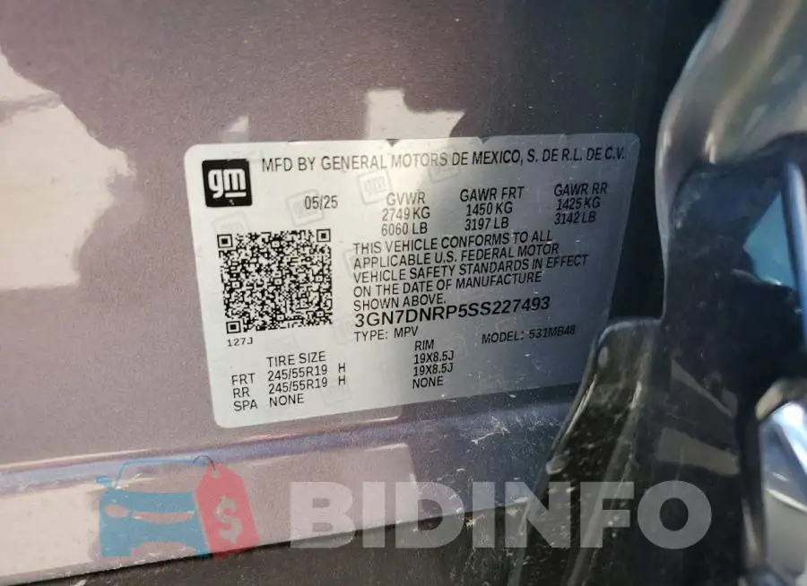 3GN7DNRP5SS227493 Photo# 12