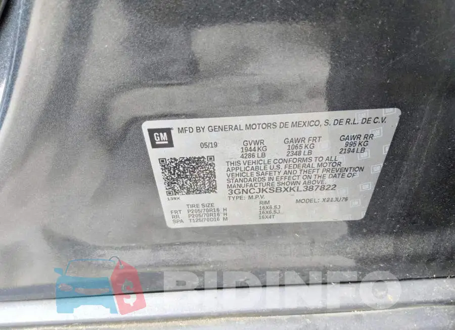 3GNCJKSBXKL387822 Photo# 13