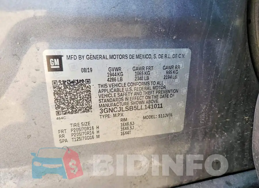 3GNCJLSB5LL141011 Photo# 13