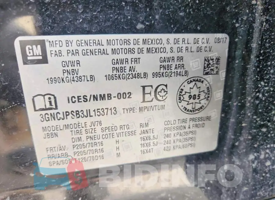 3GNCJPSB3JL153713 Photo# 13