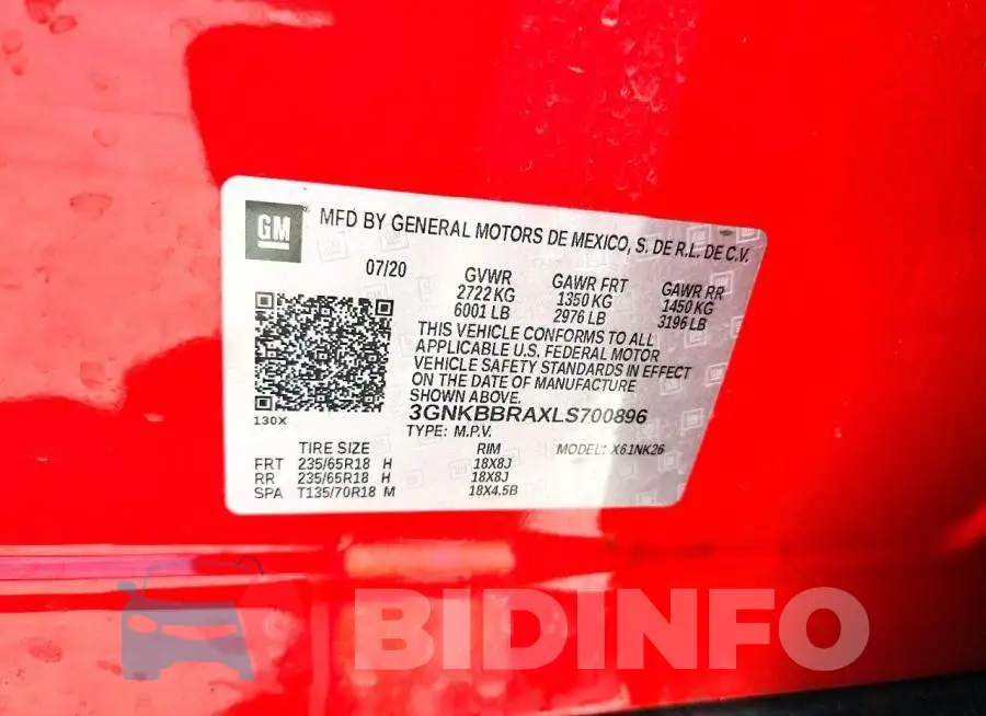3GNKBBRAXLS700896 Photo# 12